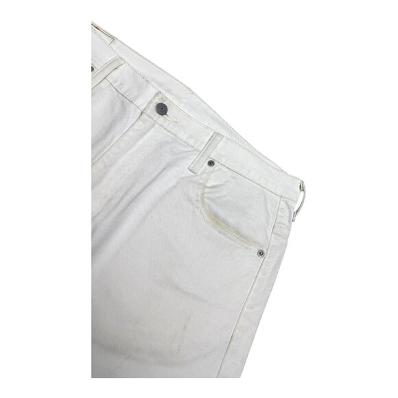 LEVIS 569 White Denim Casual Designer Straight Leg Jeans Mens 34x36 - Picture 5 of 5